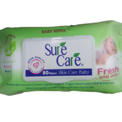 Baby wipes 80 sheets - SURECARE