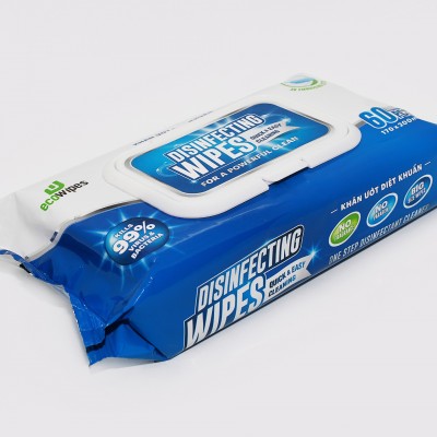 60 SHEET - ANTIBATERIAL-WET WIPES-75% ALCOHOL -  ECO WIPESVIETNAM